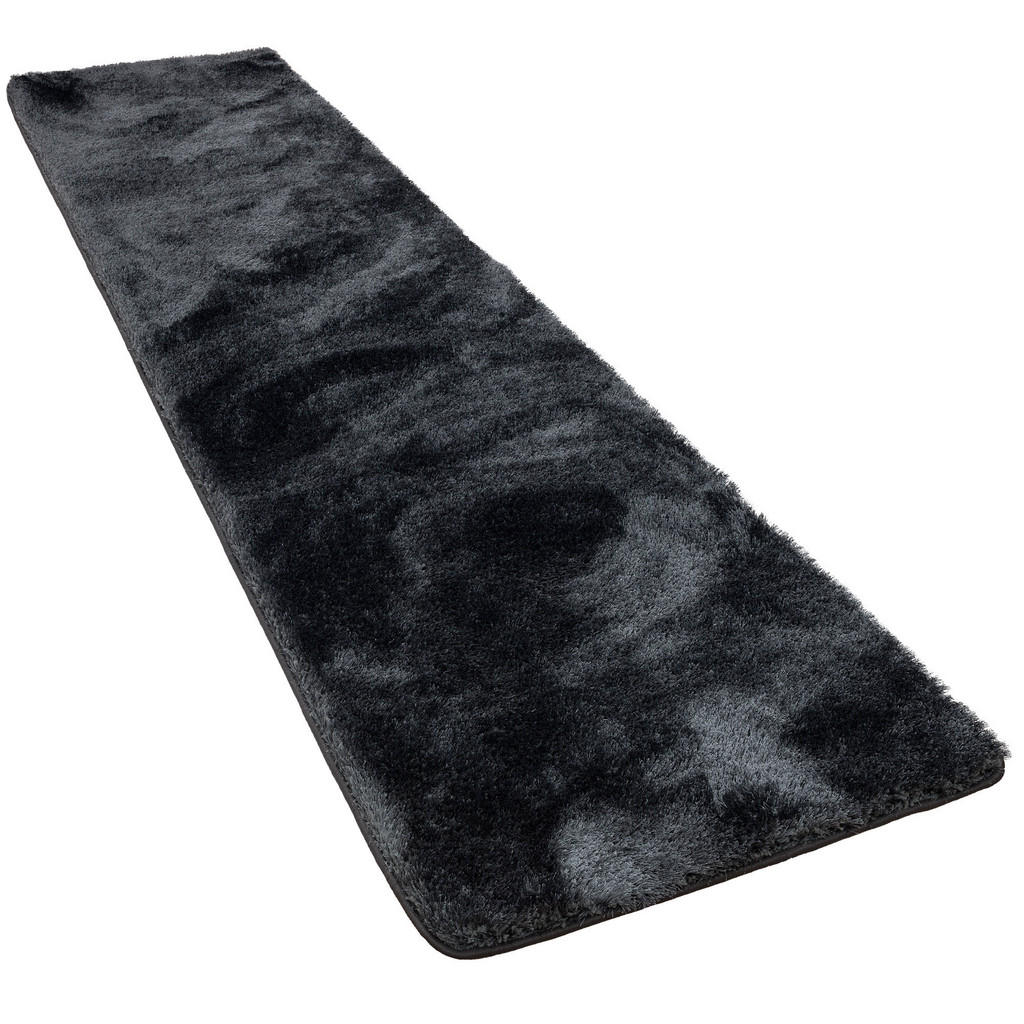Thumbnail - Snapstyle Hochflor, Anthrazit, Textil, 100x200 cm, Teppiche & Böden, Teppiche, Teppichläufer