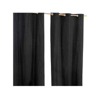 ÖSENVORHANG blickdicht 2er-Set, 137/228 cm - Schwarz, Textil (137/228cm) - Homescapes