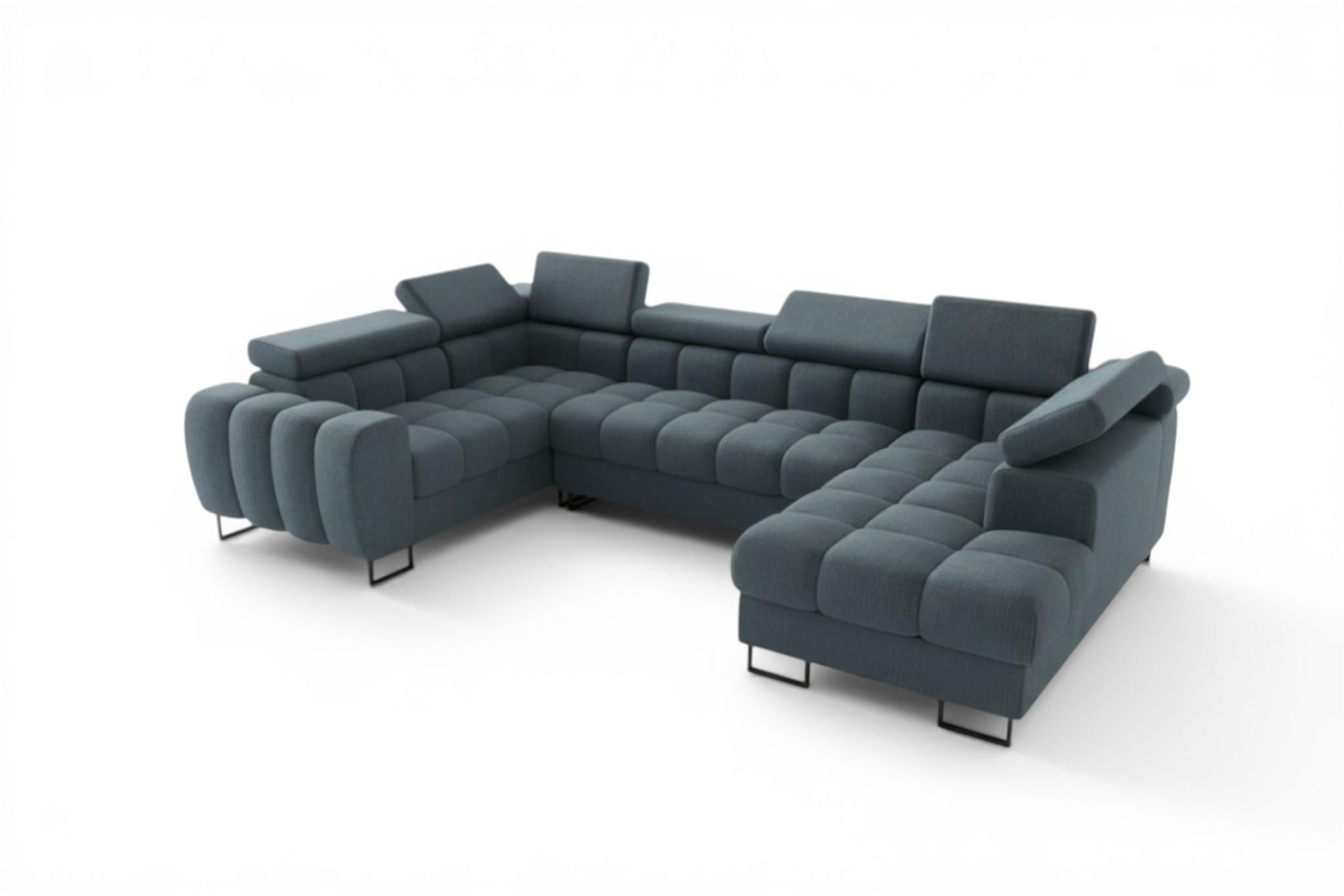 Fun Möbel Wohnlandschaft Anthrazit 350x95x195 cm