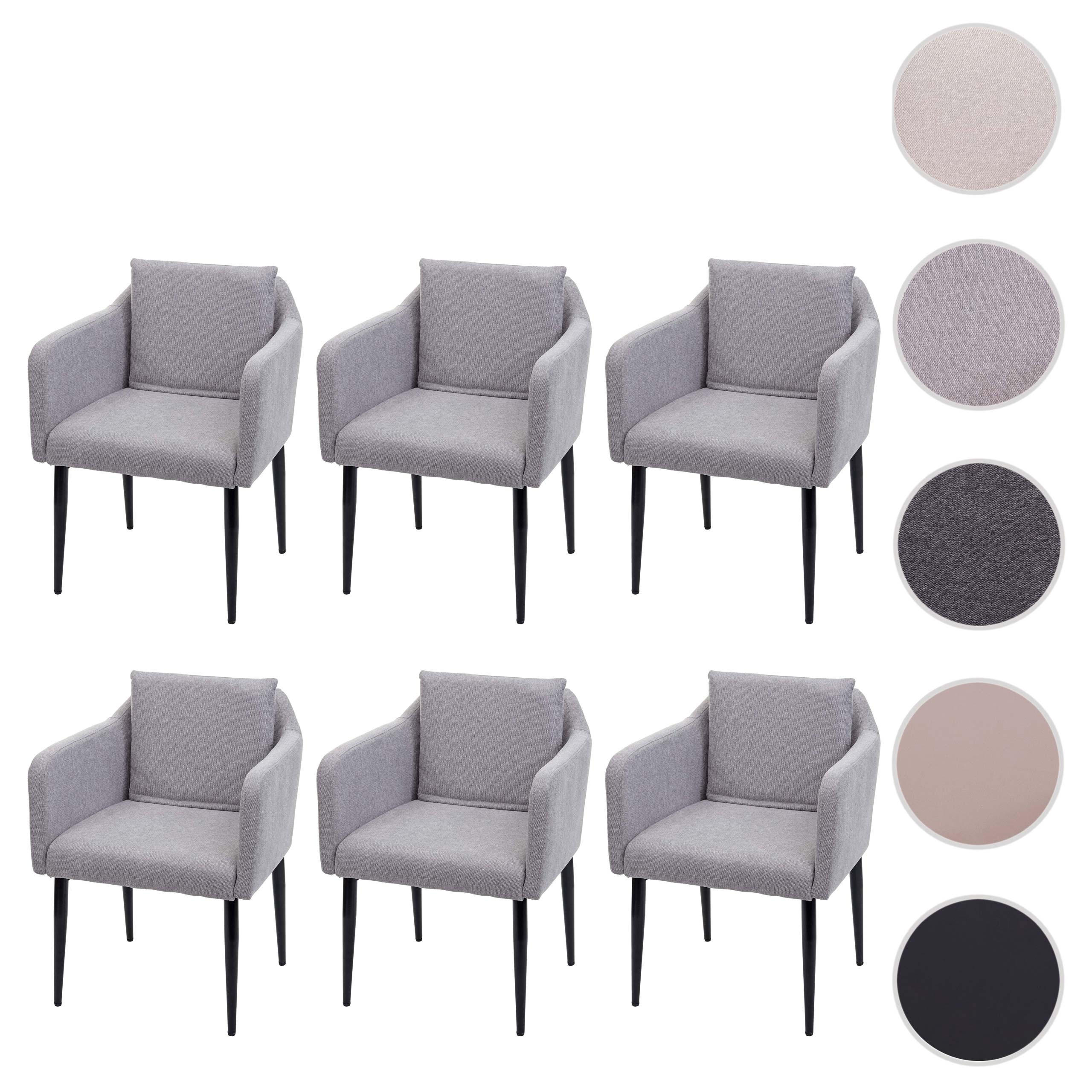 ESSZIMMERSTUHL Hellgrau 6er-Set - Hellgrau, Textil (60/86/65cm) - MCW