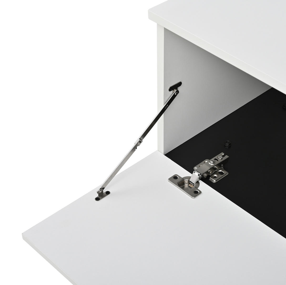 TV-LOWBOARD 180/38/45 cm mit Klappfach und 2 Türen in Weiß - Weiß, Holzwerkstoff (180/45/38cm) - BEAOK