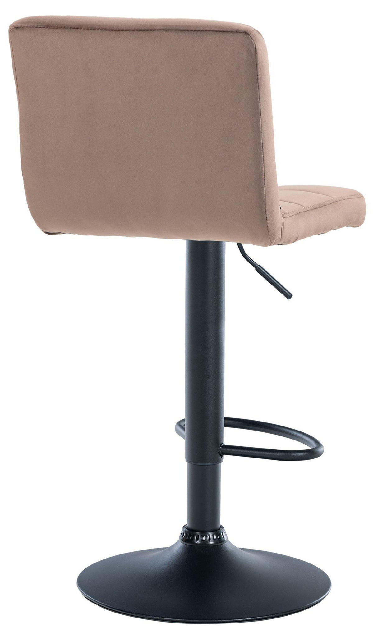 BARHOCKER 2er Set Peran Samt schwarz braun - Schwarz/Braun, Textil/Metall (46/114/47cm) - TPFLiving