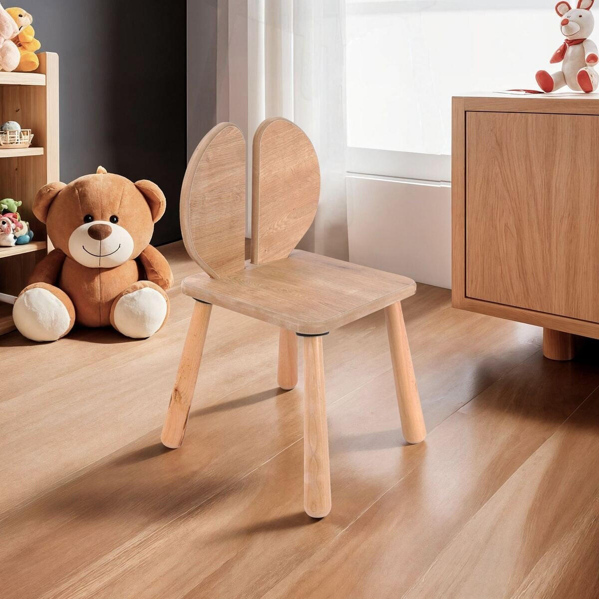 KINDERSTUHL mit massivholzbeinen 30/30/57 cm - Eichefarben, Holzwerkstoff (30/57/31cm) - Calicosy
