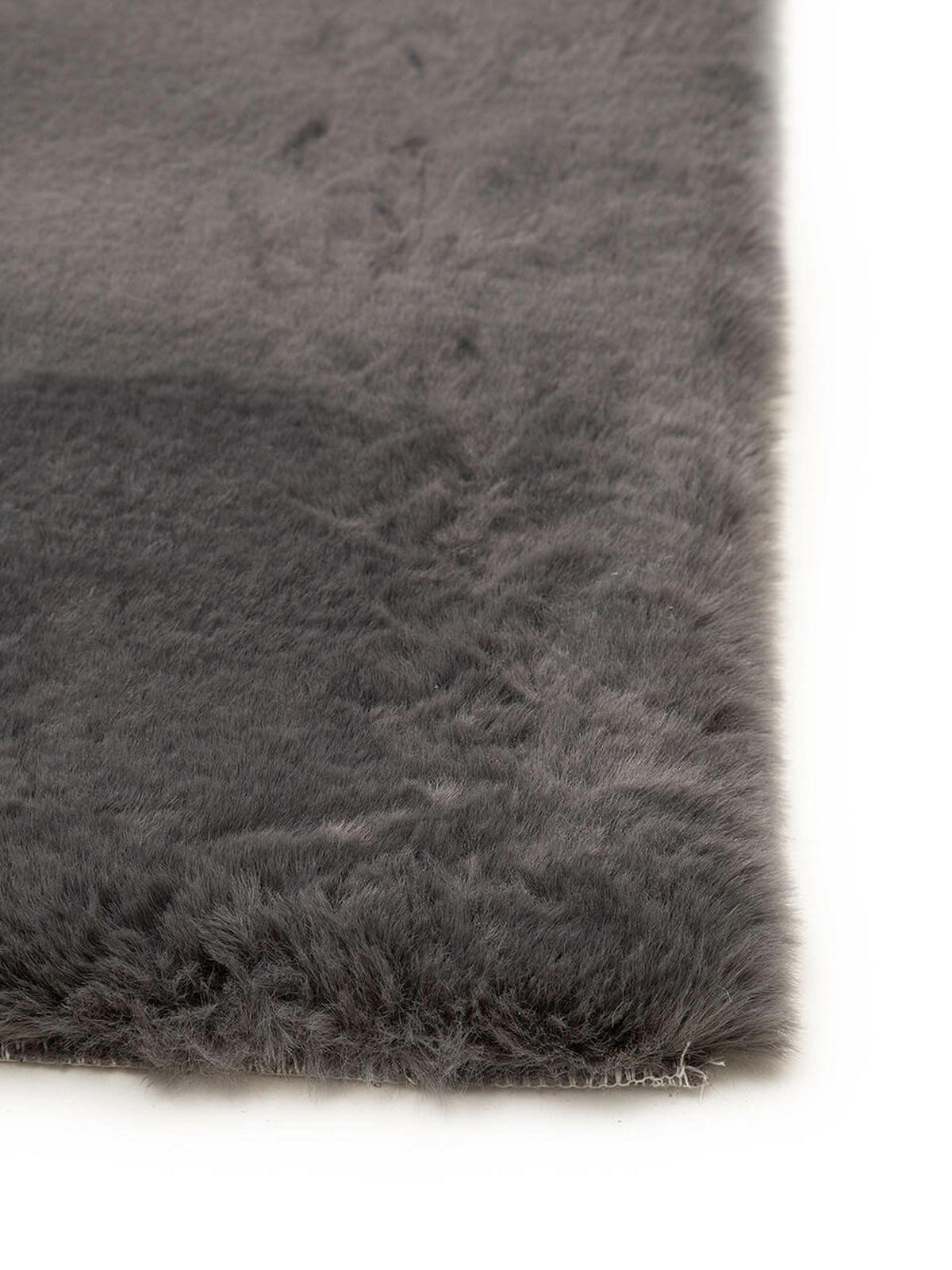 KUNSTFELL-TEPPICH Dave Anthrazit 80x240 cm - Grau, Textil (80/1cm) - KUNSTLOFT