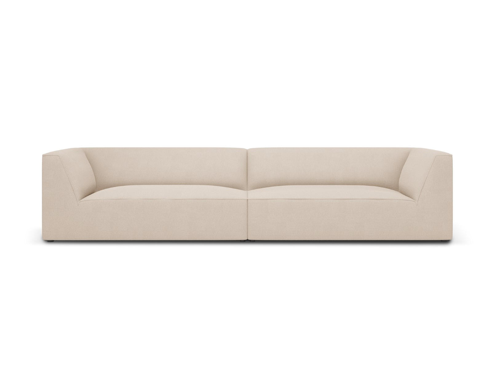 SOFA Ruby aus strukturiertem Stoff beige 4 Sitzplätze - Beige, Textil (302/69/93cm) - Micadoni