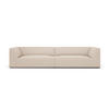 SOFA Ruby aus strukturiertem Stoff beige 4 Sitzplätze - Beige, Textil (302/69/93cm) - Micadoni