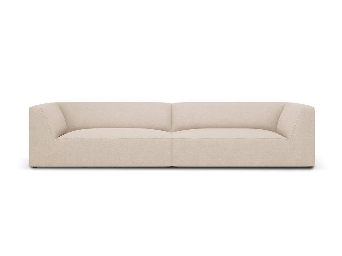 SOFA Ruby aus strukturiertem Stoff beige 4 Sitzplätze - Beige, Textil (302/69/93cm) - Micadoni