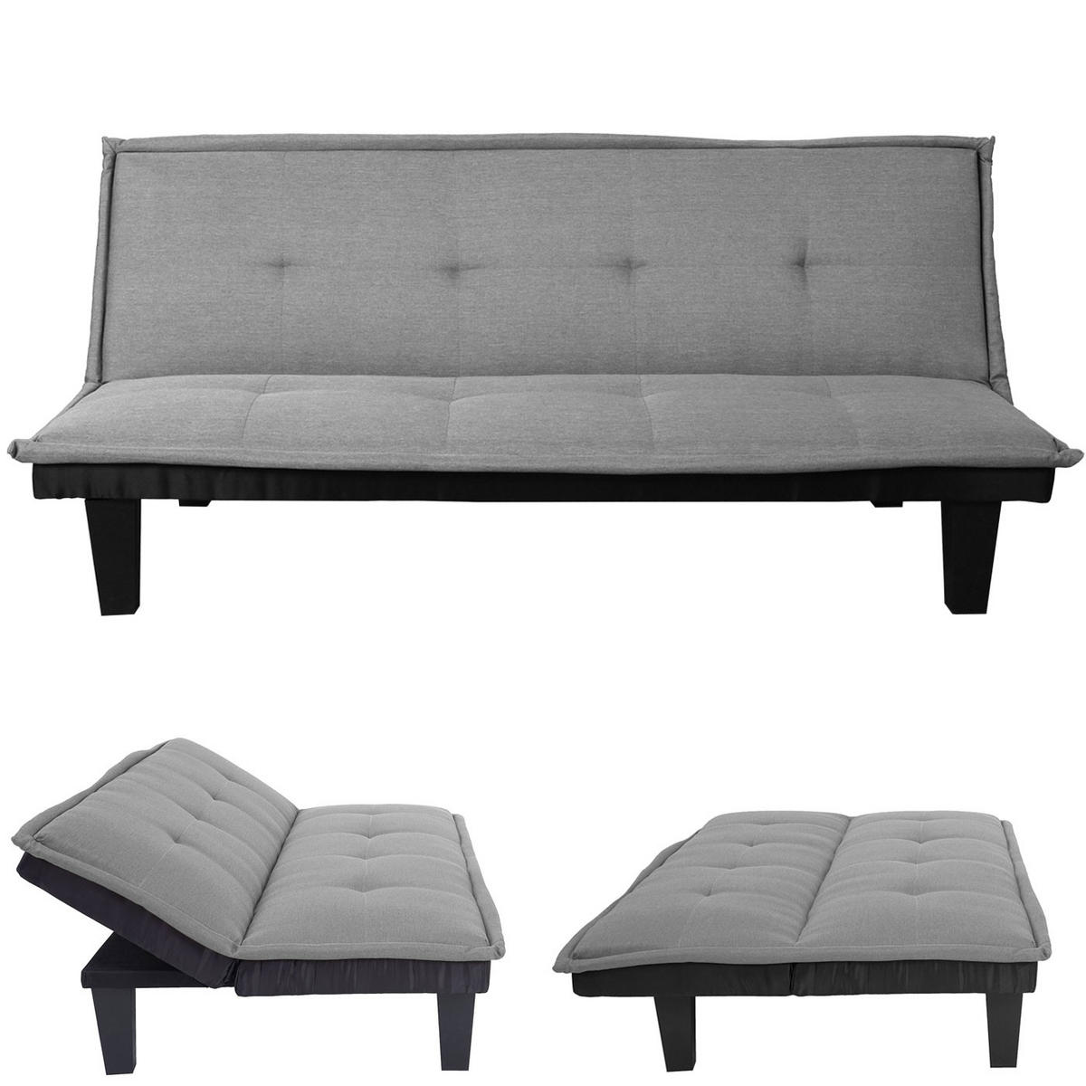 3ER-SOFA Hellgrau - Hellgrau, Textil (170/75/85cm) - MCW