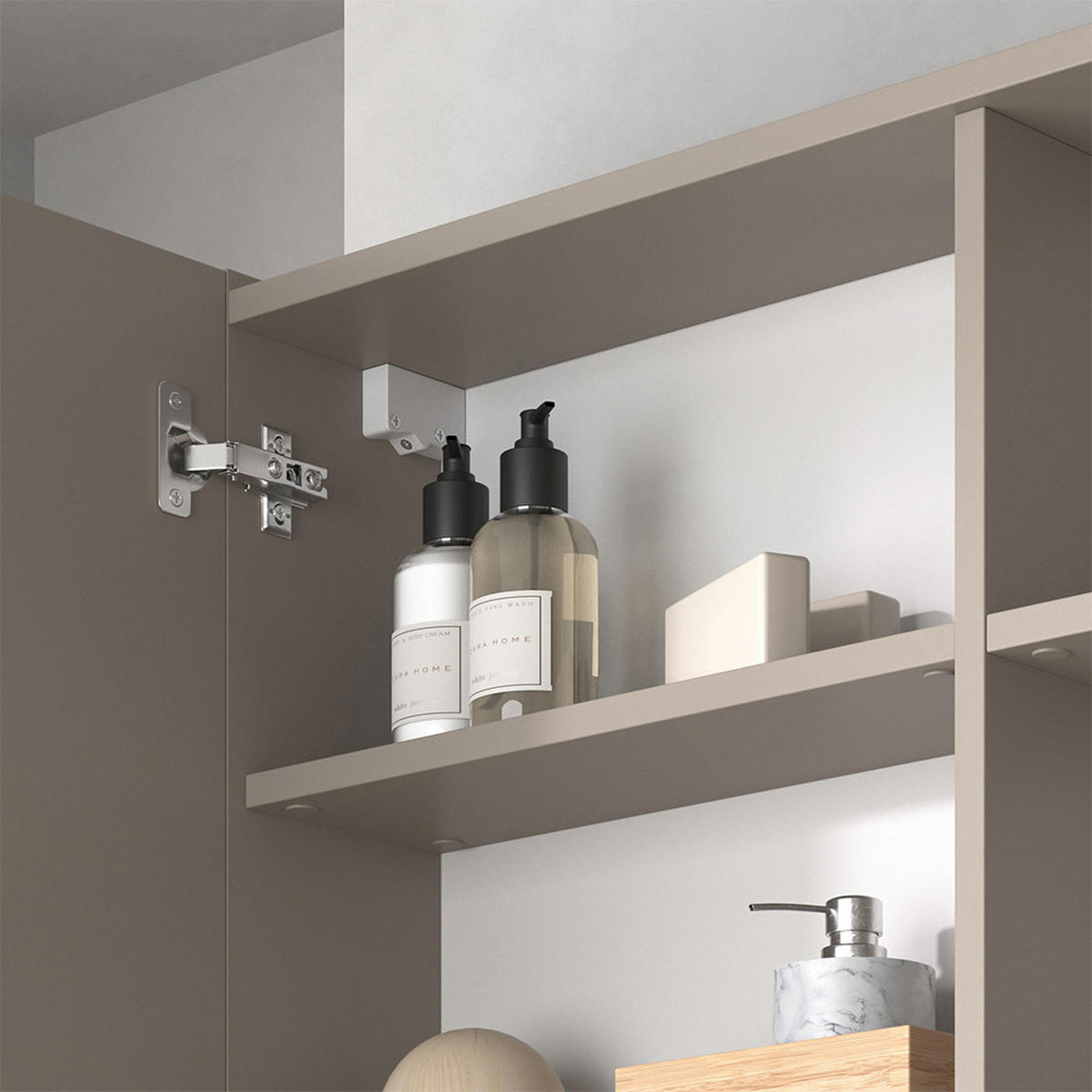 KOUPELNOVÝ NÁBYTEK Edelin Kašmír - kašmírová/světle šedá, kompozitní dřevo (100/50/45cm) - Vicco