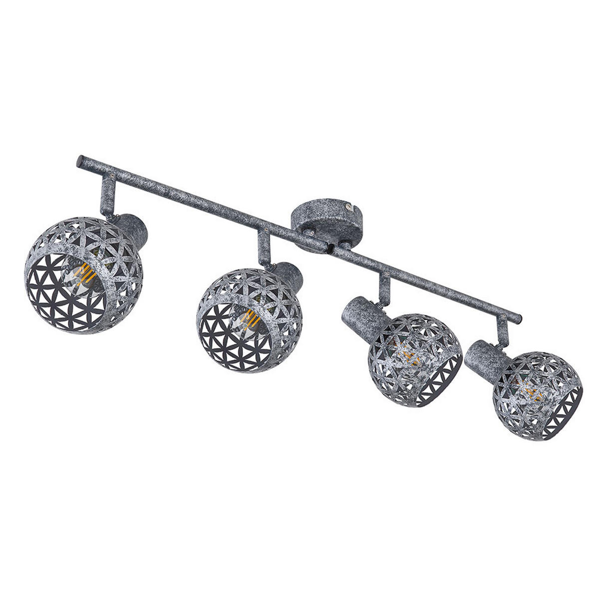 DECKENLEUCHTE Metall Grau antik LELA - Grau, Metall (75.2/10/20.5cm) - Globo Lighting