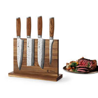 MESSER-SET 5-TEILIG 15–20 cm - Braun, Holz/Metall (1/1/1cm) - Wakoli