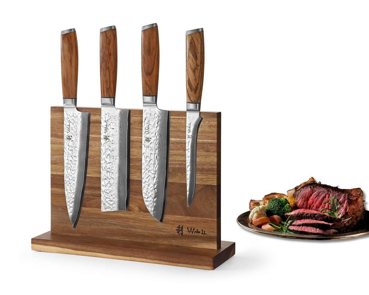 MESSER-SET 5-TEILIG 15–20 cm - Braun, Holz/Metall (1/1/1cm) - Wakoli