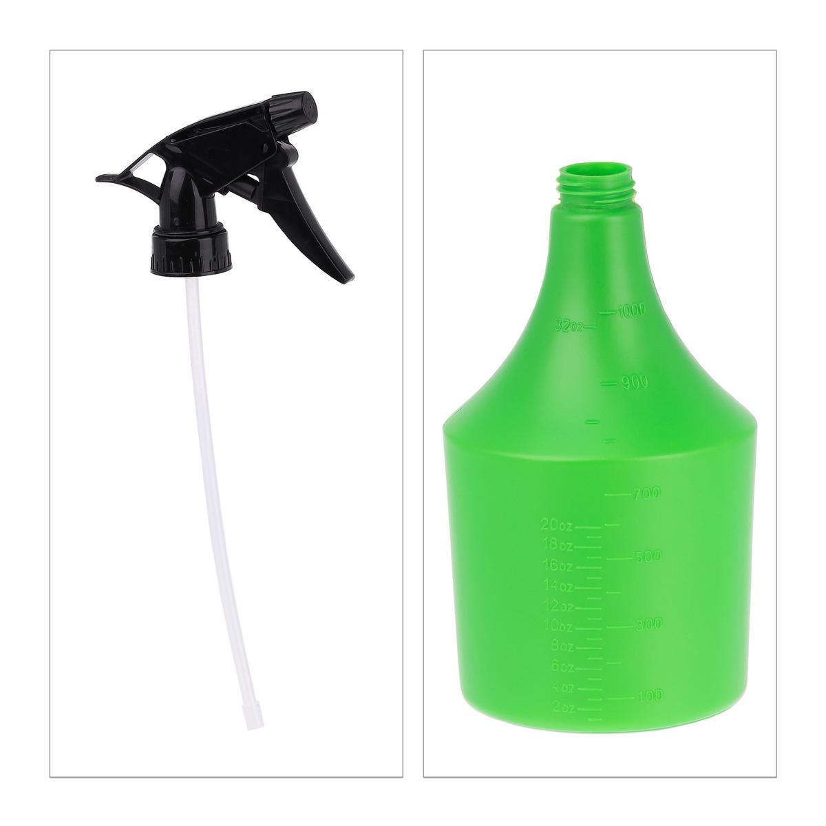 2xSPRÜHFLASCHE - Grün, Kunststoff (12/25/10cm) - Relaxdays