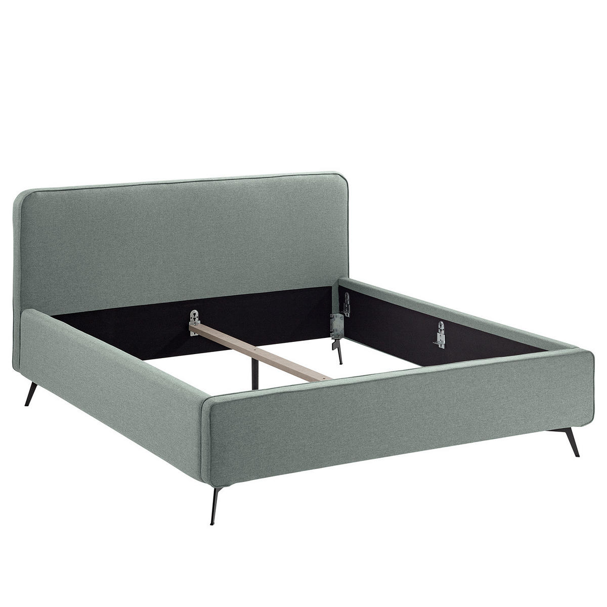 POLSTERBETT - Mintgrün, Textil (180/200cm) - home24