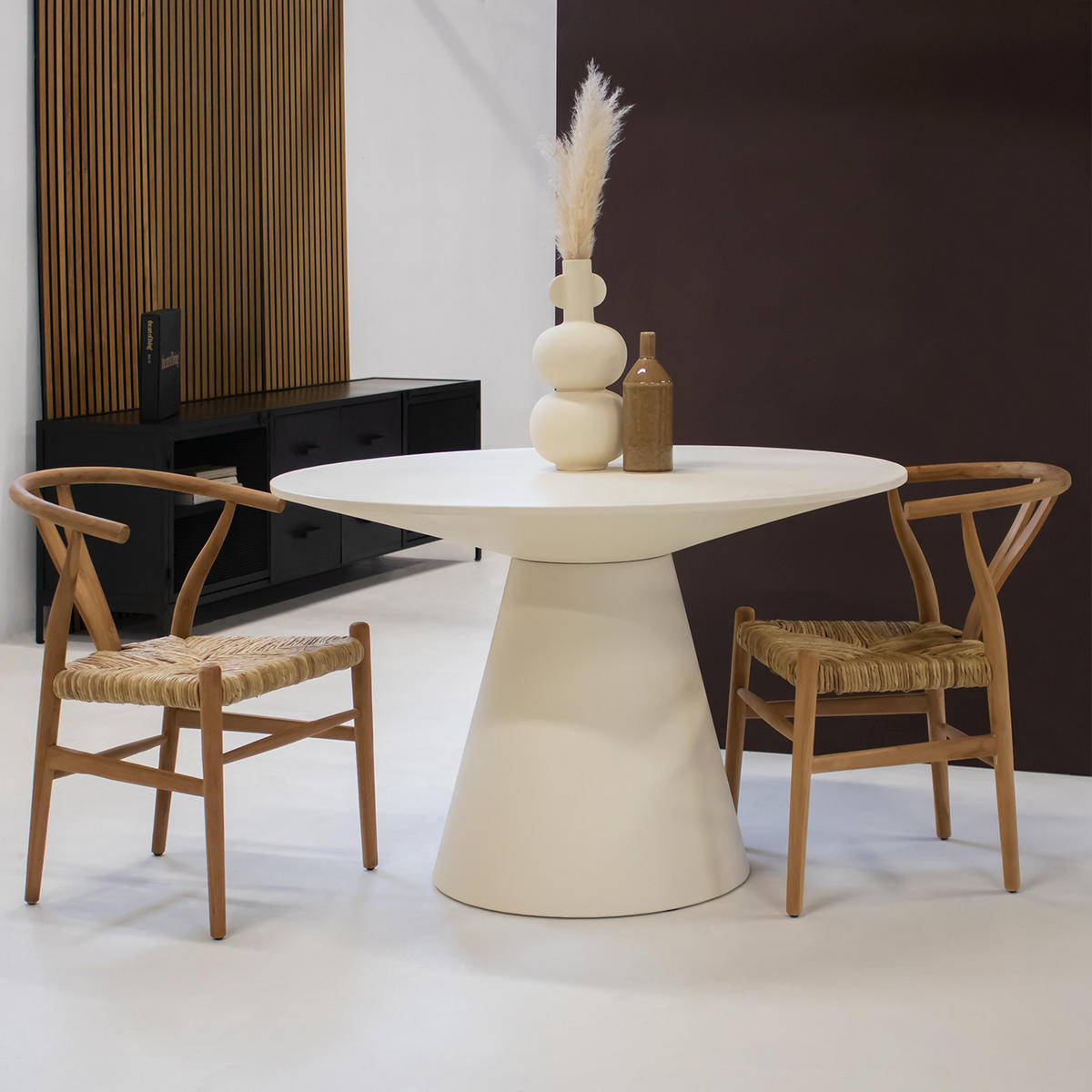 ESSZIMMERSTUHL 2er Set aus Teakholz, natürlich - Braun, Holz (62/82/55cm) - Giga Meubel