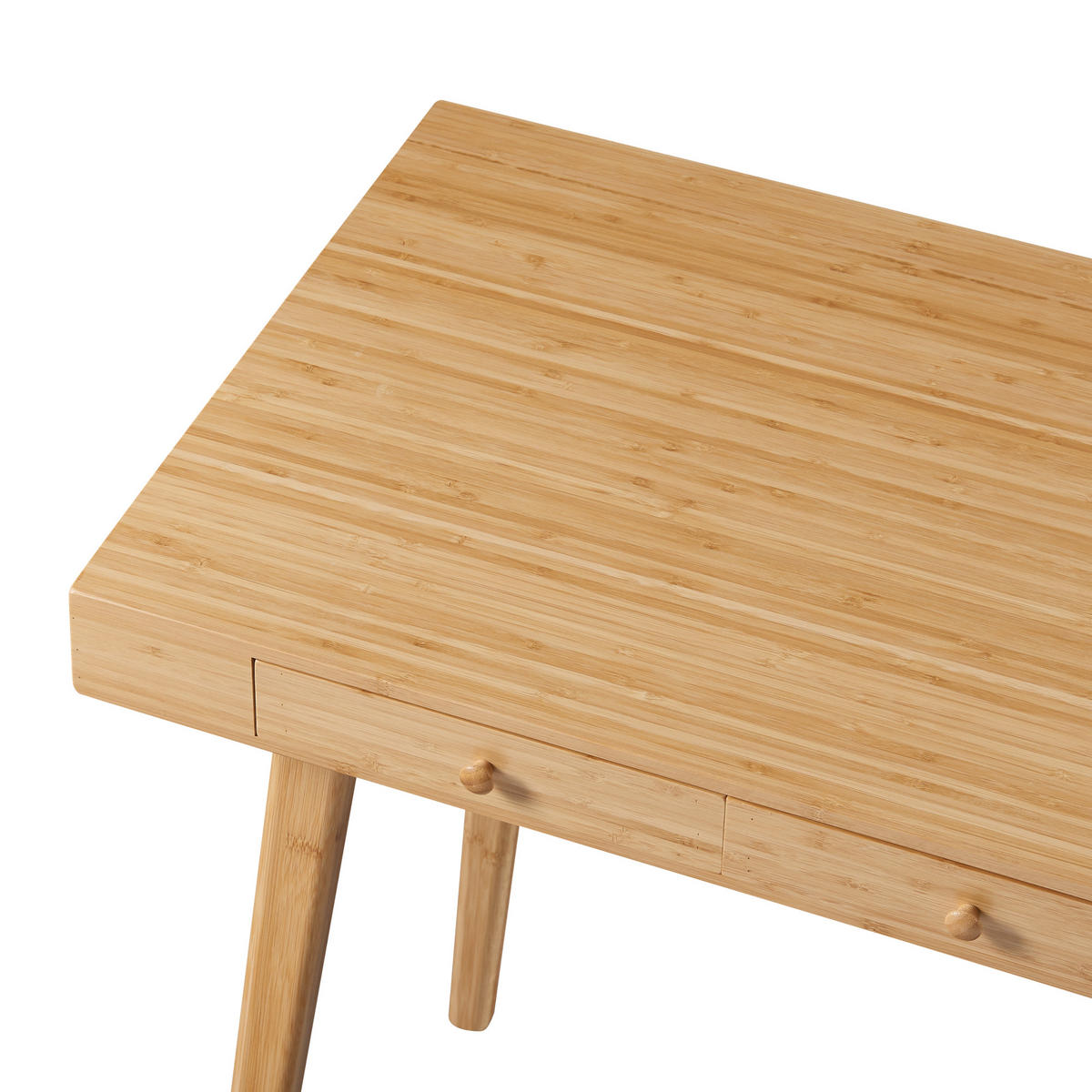SCHREIBTISCH Hässleholm - Naturfarben, Naturmaterialien/Bambusholz (50/100/75cm) - [en.casa]
