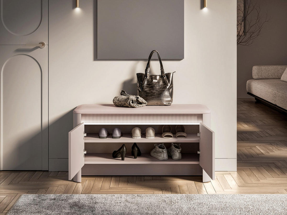 SCHUHSCHRANK Crupet Taupe 102 cm - Taupe, Holzwerkstoff (102/55/34cm) - Homebook