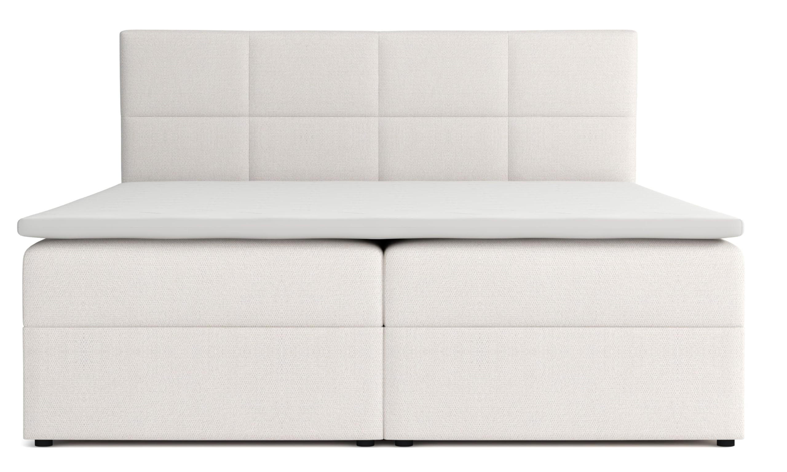 BOXBETT Betty mit Bettkästen und Matratze H2/H3 180 x 200 cm - Beige, Holzwerkstoff (180/200cm) - VENASI MÖBEL
