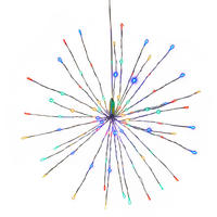 EISKRISTALLLEUCHTE - 90 LEDs Ø50cm für Innen und Außen mit Timerfunktion und silbernem Gestell - Silberfarben, Kunststoff (25/25/25cm) - Northpoint
