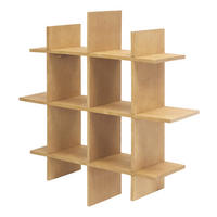 FURNIERTES TASSENREGAL - Tanne - Braun, Holzwerkstoff (73/73/20cm) - home24