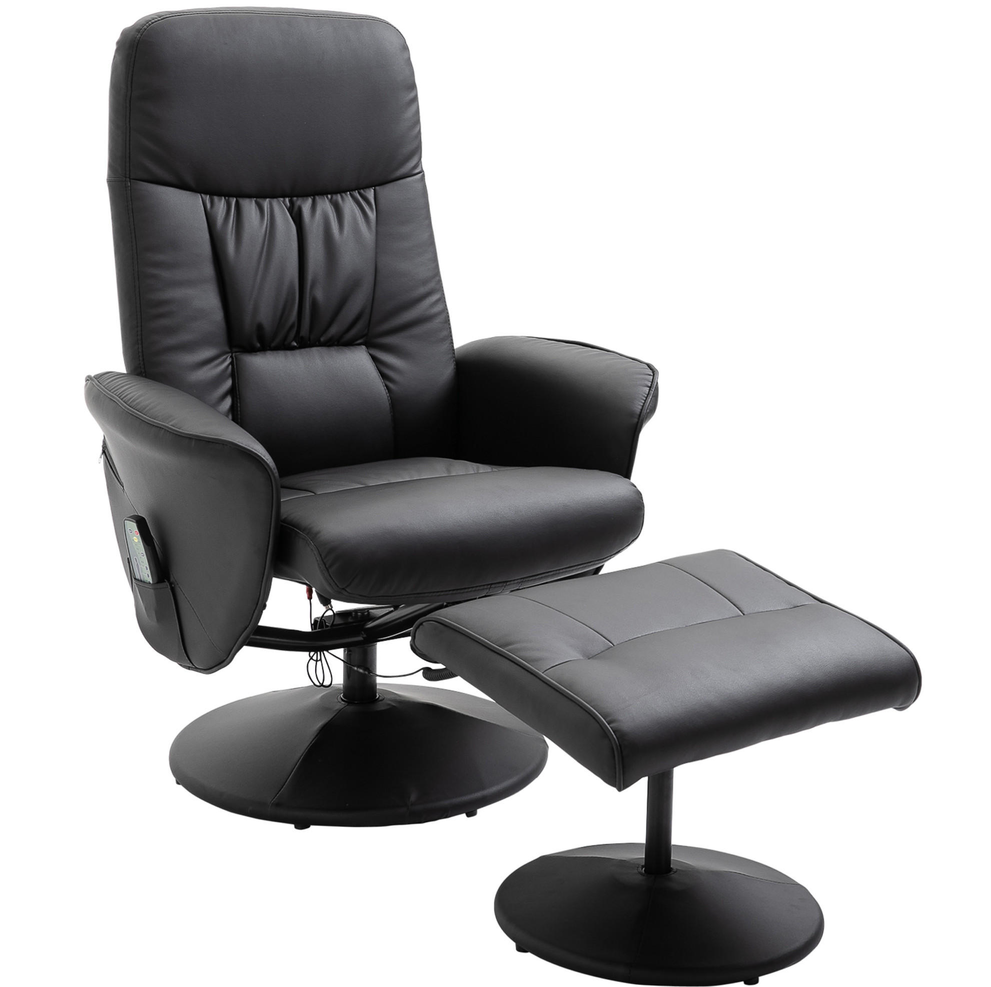 RELAXSESSEL 76/81/105 cm manuell verstellbar mit 360°-Drehfunktion - Schwarz, Kunststoff (81/105/76cm) - BEAOK