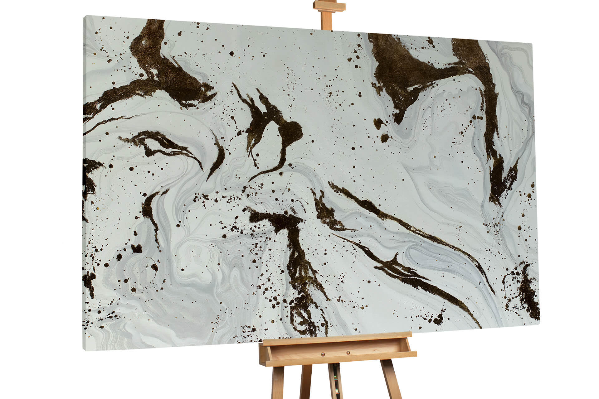 XXL ÖLGEMÄLDE 180/120 cm - Grau, Textil (180/120cm) - KUNSTLOFT