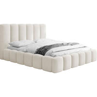 POLSTERBETT Serenity mit Bettkasten & Lattenrost in Creme Chenille 200 x 200 cm - Birkefarben/Creme, Holzwerkstoff/Kunststoff (200/200cm) - WFL GROUP