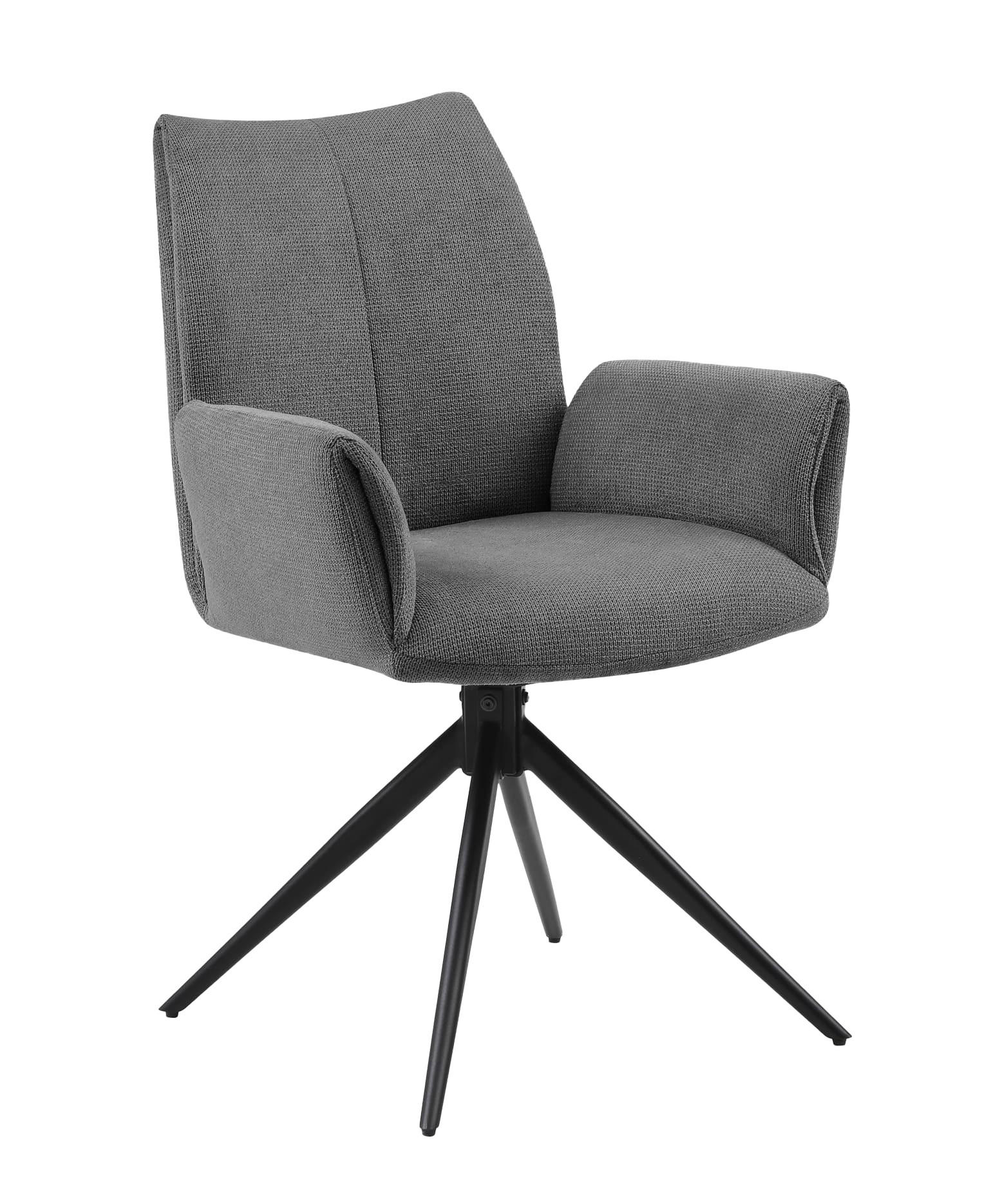 ESSZIMMERSTUHL Kamerun, Webstoff, Anthrazit - Anthrazit, Textil (62/91/62cm) - dasmöbelwerk