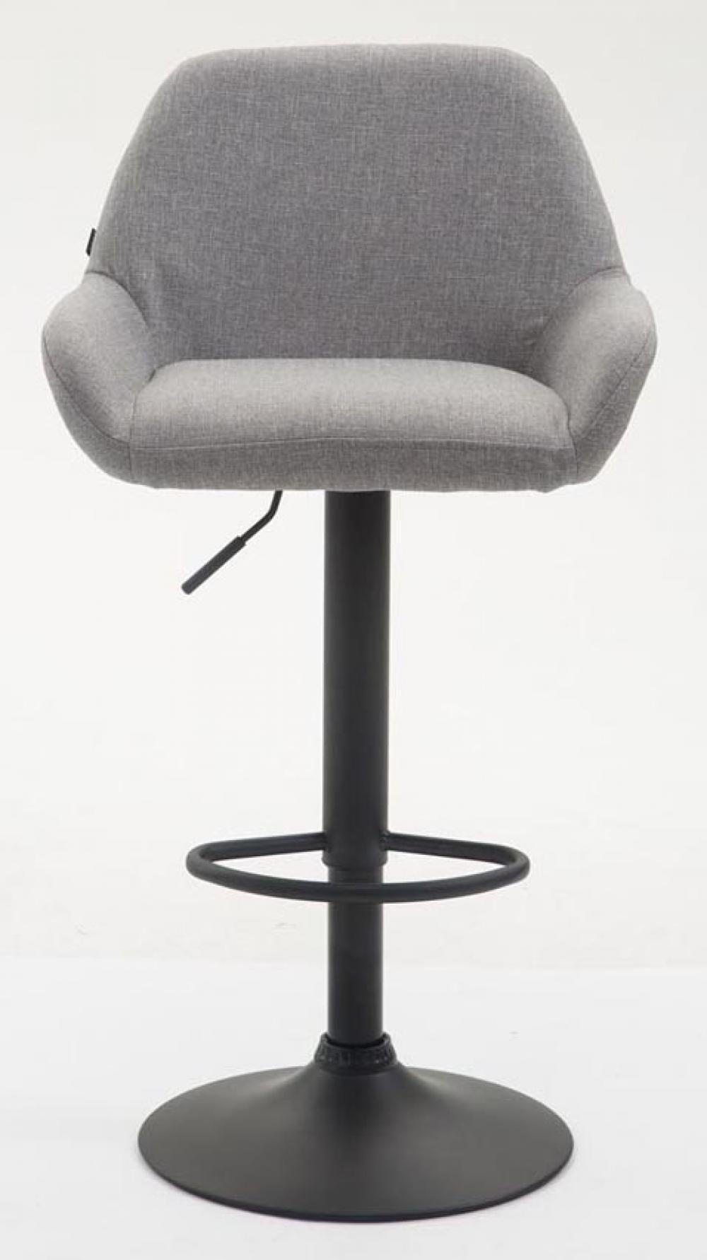 BARHOCKER Stoff grau - Schwarz/Grau, Textil/Metall (51/89/52cm) - CLP