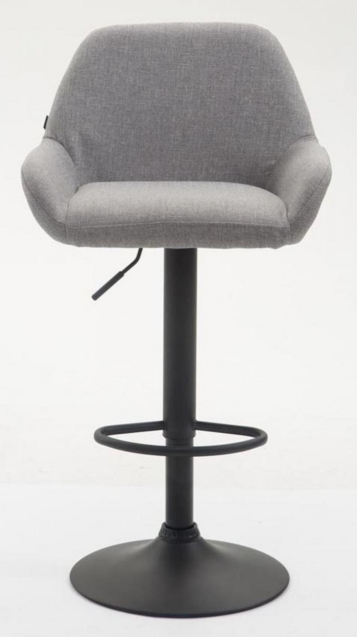 BARHOCKER Stoff grau - Schwarz/Grau, Textil/Metall (51/89/52cm) - CLP