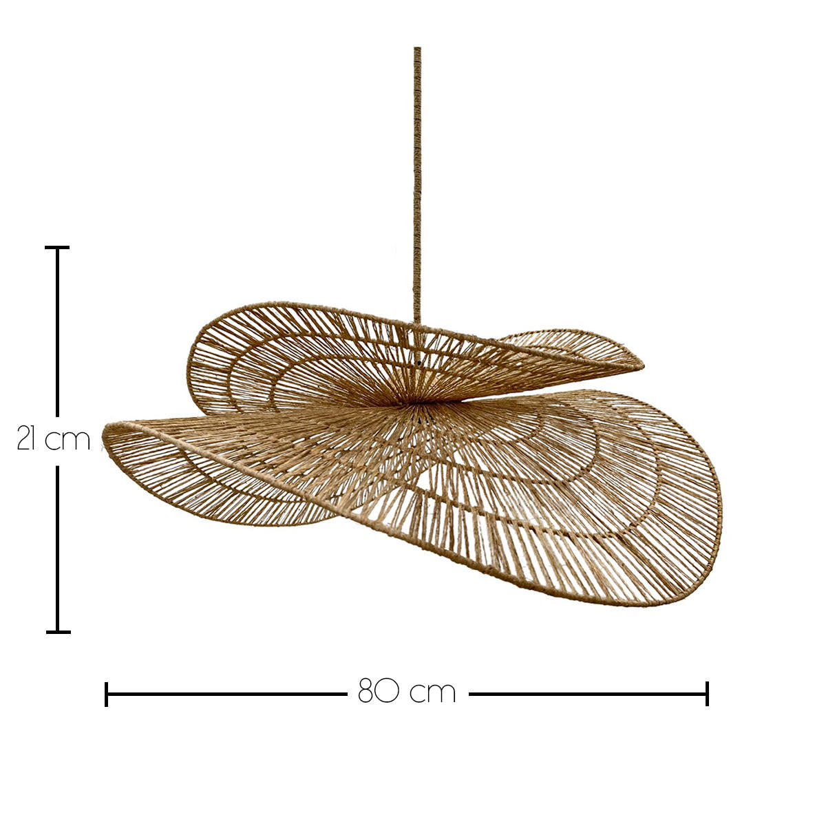 HÄNGELEUCHTE SOLARA beige - Beige, Naturmaterialien (80/76/21cm) - Lumisky