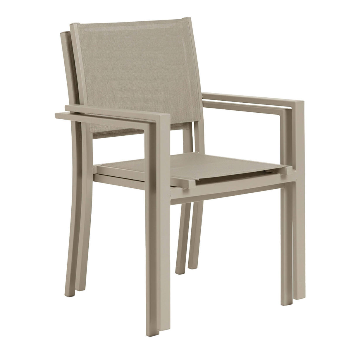 GARTENSESSEL, Cremefarbe - Beige, Metall (48/87/60cm) - Oviala