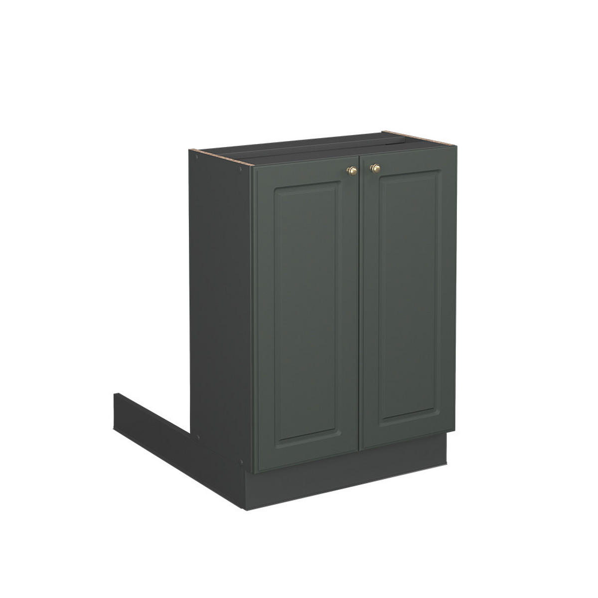 KÜCHENINSEL Fame-Line Grün-Gold Landhaus 60 cm ohne AP - Anthrazit/Grün, Holzwerkstoff (60/82/70cm) - Vicco