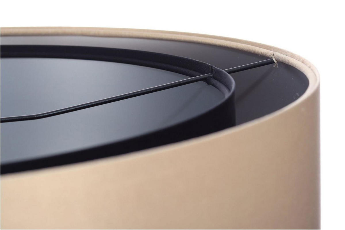 HÄNGELEUCHTE Schwarz 40/20 cm - Beige/Schwarz, Kunststoff (40/1/20cm) - ONZENO