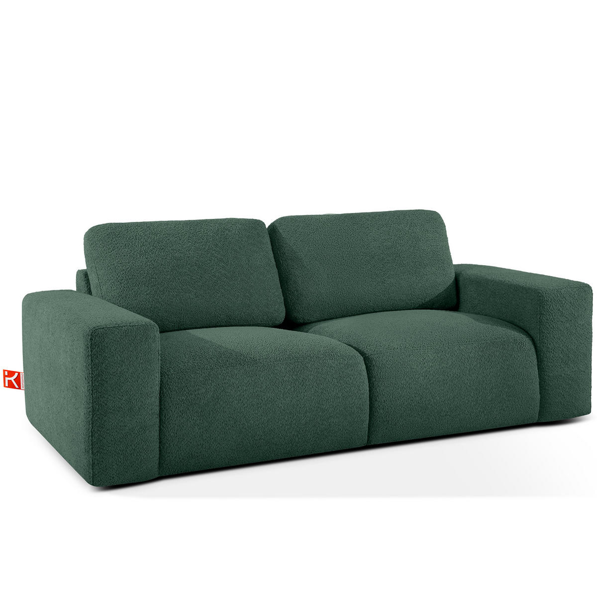 2-SITZER SOFA ZUCCO, Grün - Grün, Holz/Holzwerkstoff (212/85/100cm) - KONSIMO®