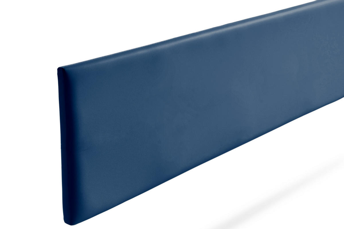 KOPFTEIL gepolstert NOVA Kunstleder 130x50x5 cm - Dunkelblau - Moonia - Dunkelblau, Holz (130/5/50cm)
