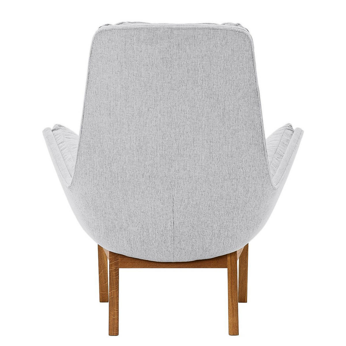 SESSEL mit Holzfüßen - Eichefarben/Hellgrau, Eichenholz/Holz (83/95/97cm) - home24