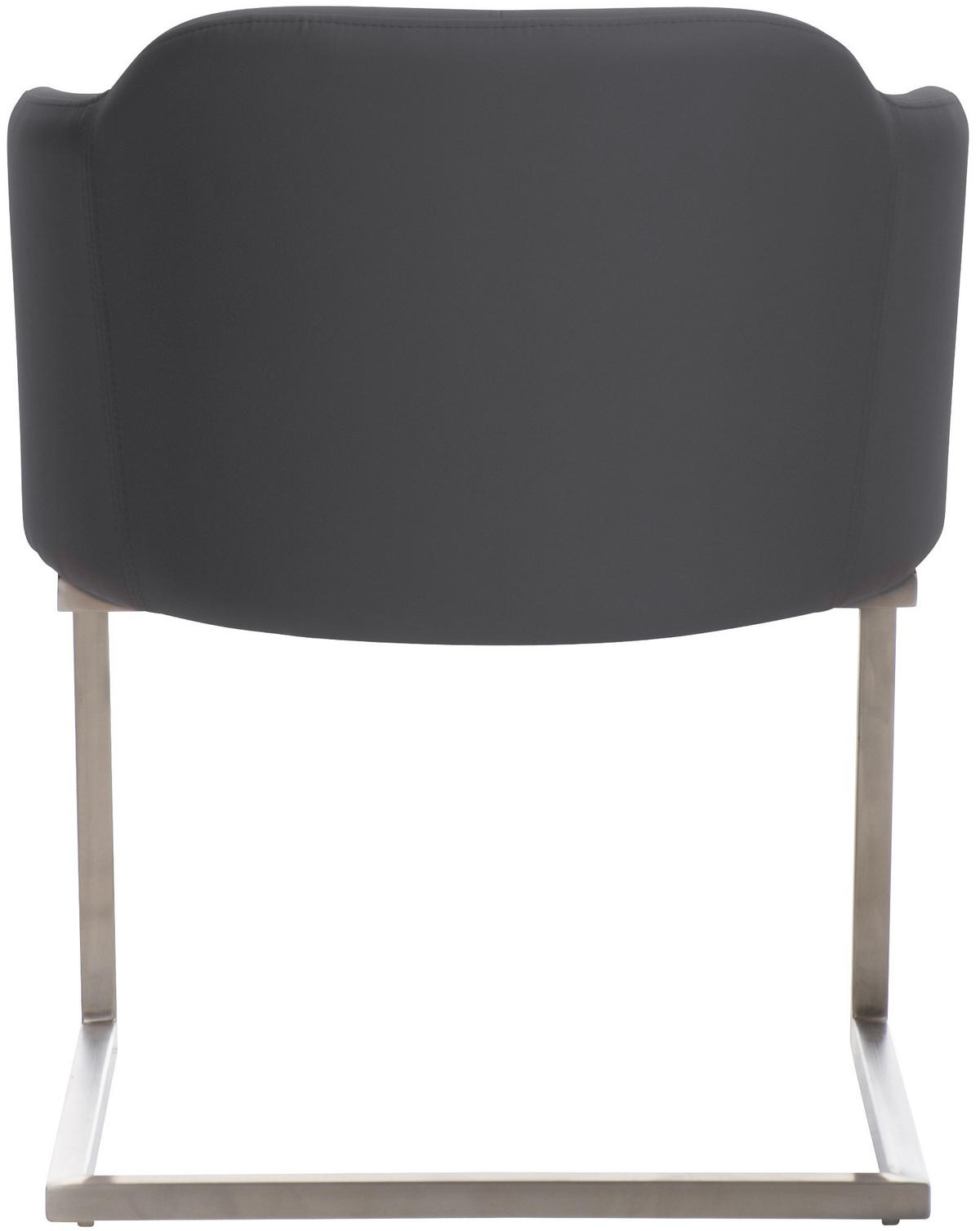 SCHWINGSTUHL Lederlook Grau - Edelstahlfarben/Grau, Textil/Metall (45/84/52cm) - CLP