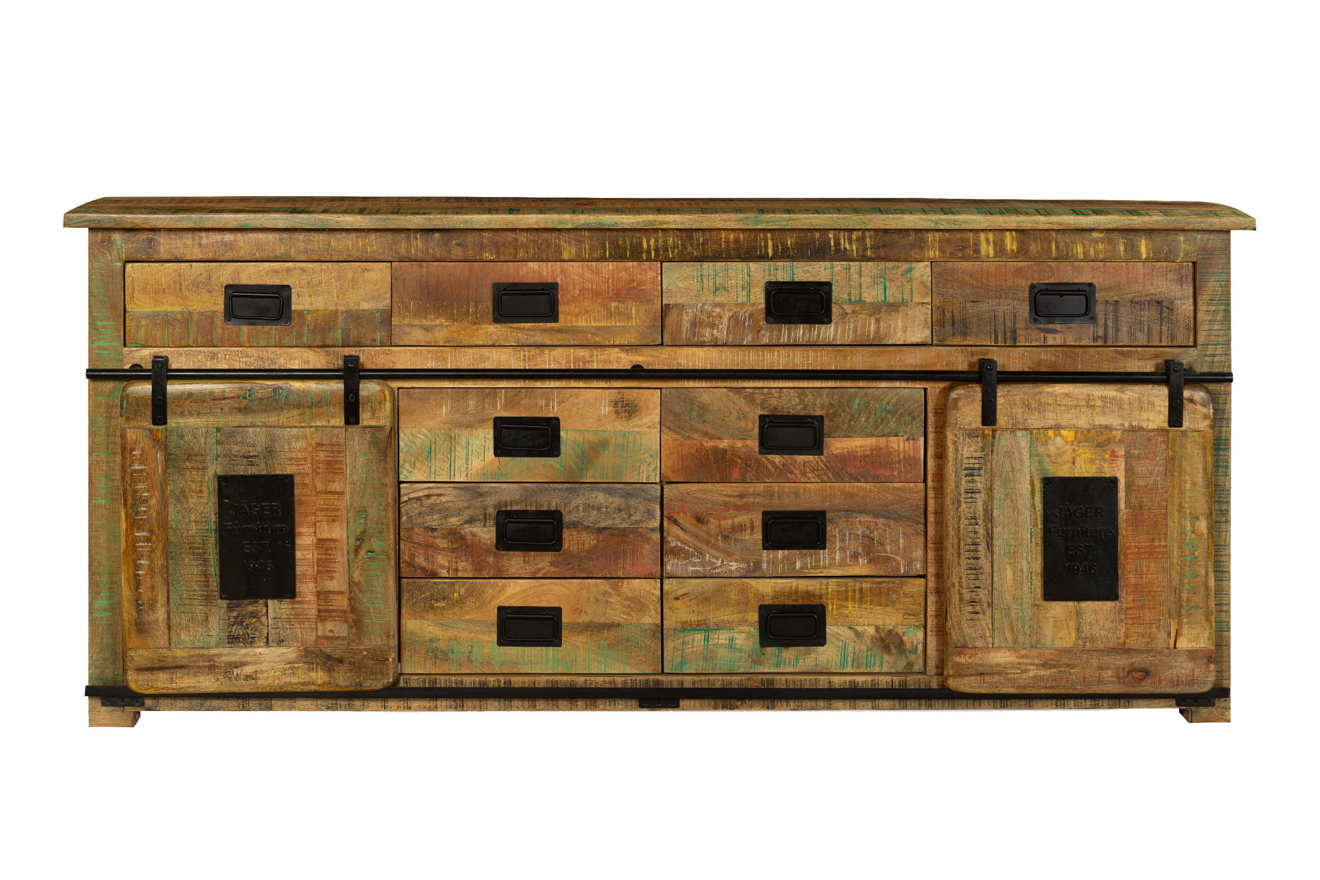 Thumbnail - SAM Sideboard, Mehrfarbig, Holz, Echtholz,Mangoholz, Rechteckig,Rechteckig, 200x90x45 cm, Wohnzimmer, Kommoden & Sideboa...