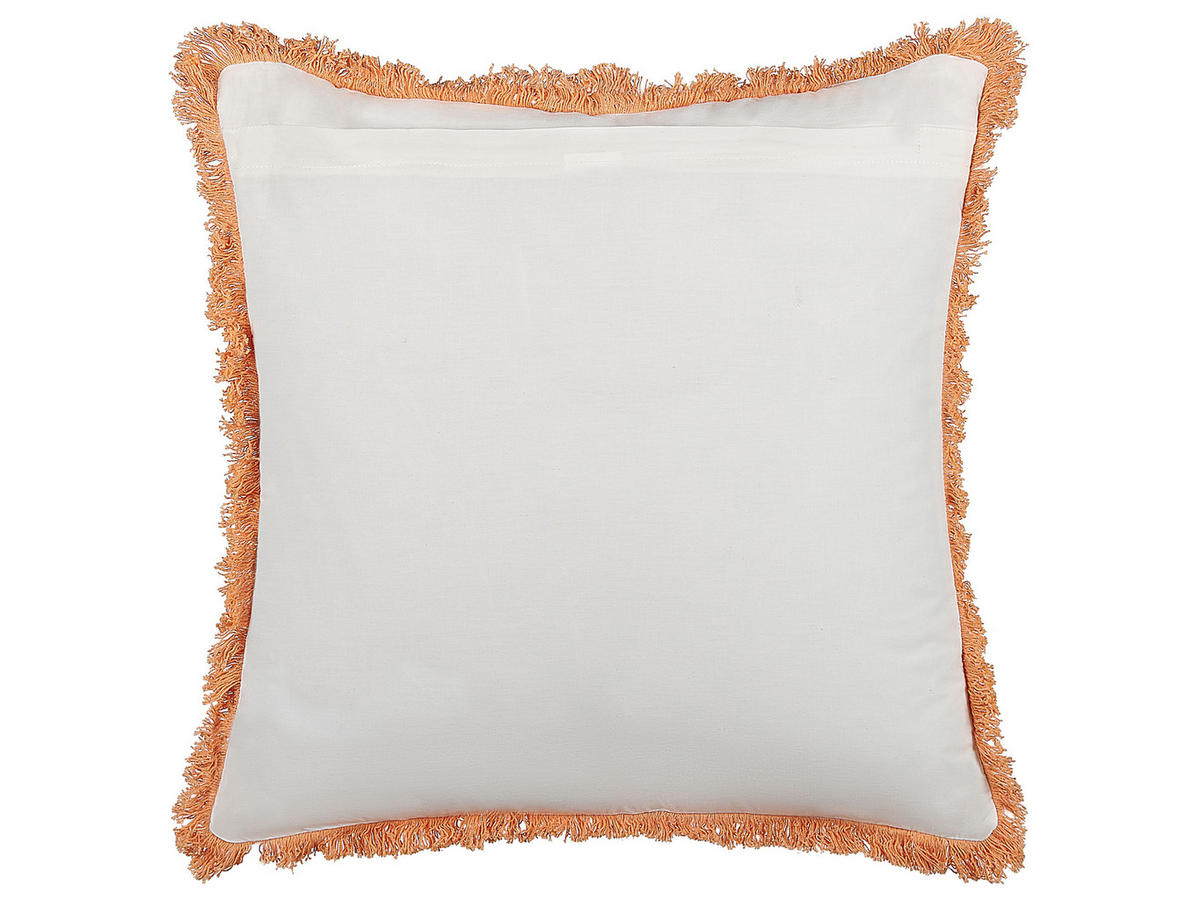DEKOKISSEN 2er-Set Weiß 45/45 cm Sativus - Weiß, Naturmaterialien/Textil (45/45cm) - Beliani
