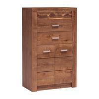KOMMODE Indianapolis I-6 76 x 127 x 42 cm Esche hell - Braun, Holzwerkstoff/Metall (76/127/42cm) - Koseto
