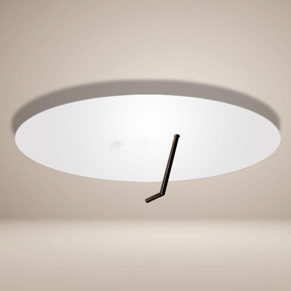 LED-WAND-/DECKENLAMPE Hook Weiß Ø 60cm - Weiß, Metall (60/60/25cm) - s.luce