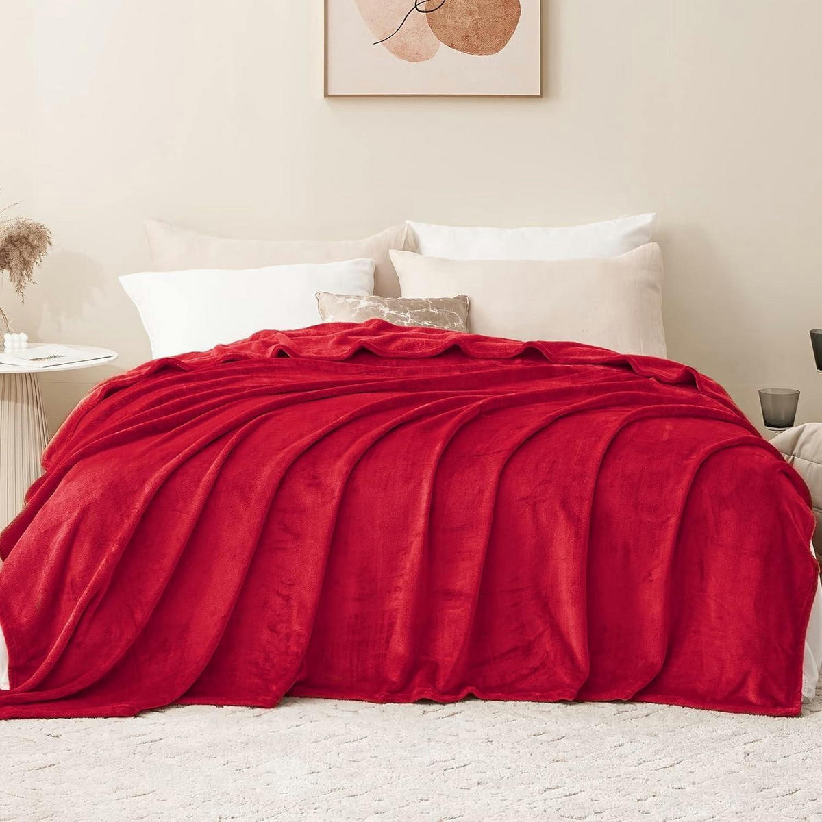 KUSCHELDECKE Rot 220 x 240 cm - Rot, Textil (220/240cm)