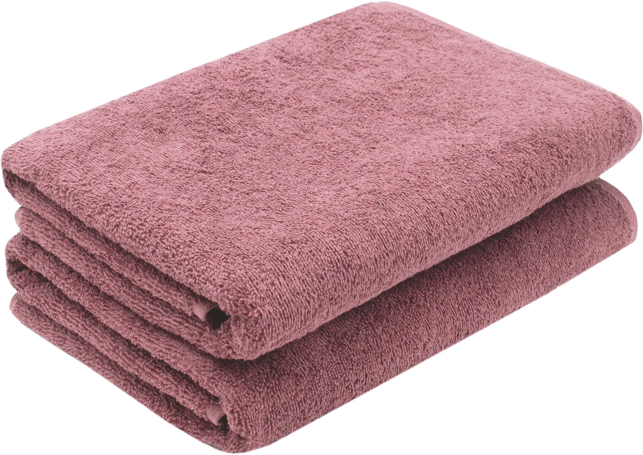 DUSCHTÜCHER, 2er-Set, 70x140 cm, 100% Baumwolle, Rosa - Altrosa, Textil (70/140cm) - Zollner