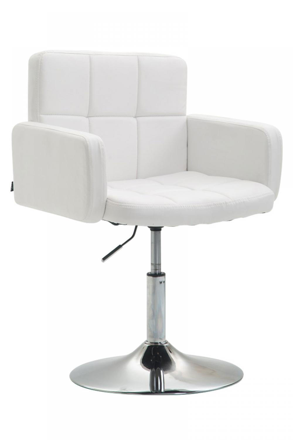 SESSEL Lederlook weiß - Weiß, Textil/Metall (58/80/48cm) - CLP