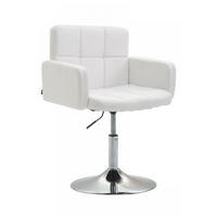 SESSEL Lederlook weiß - Weiß, Textil/Metall (58/80/48cm) - CLP
