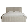POLSTERBETT Tilio Hellbeige Cordbezug 180 cm - Ecru/Schwarz, Kunststoff/Textil (180/200cm) - Selsey
