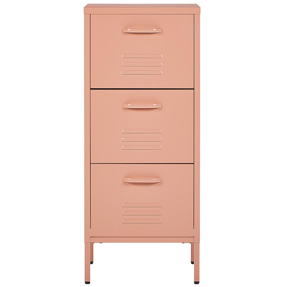 AKTENSCHRANK pfirsichrosa Wostok - Pink, Metall (43/103/40cm) - Beliani