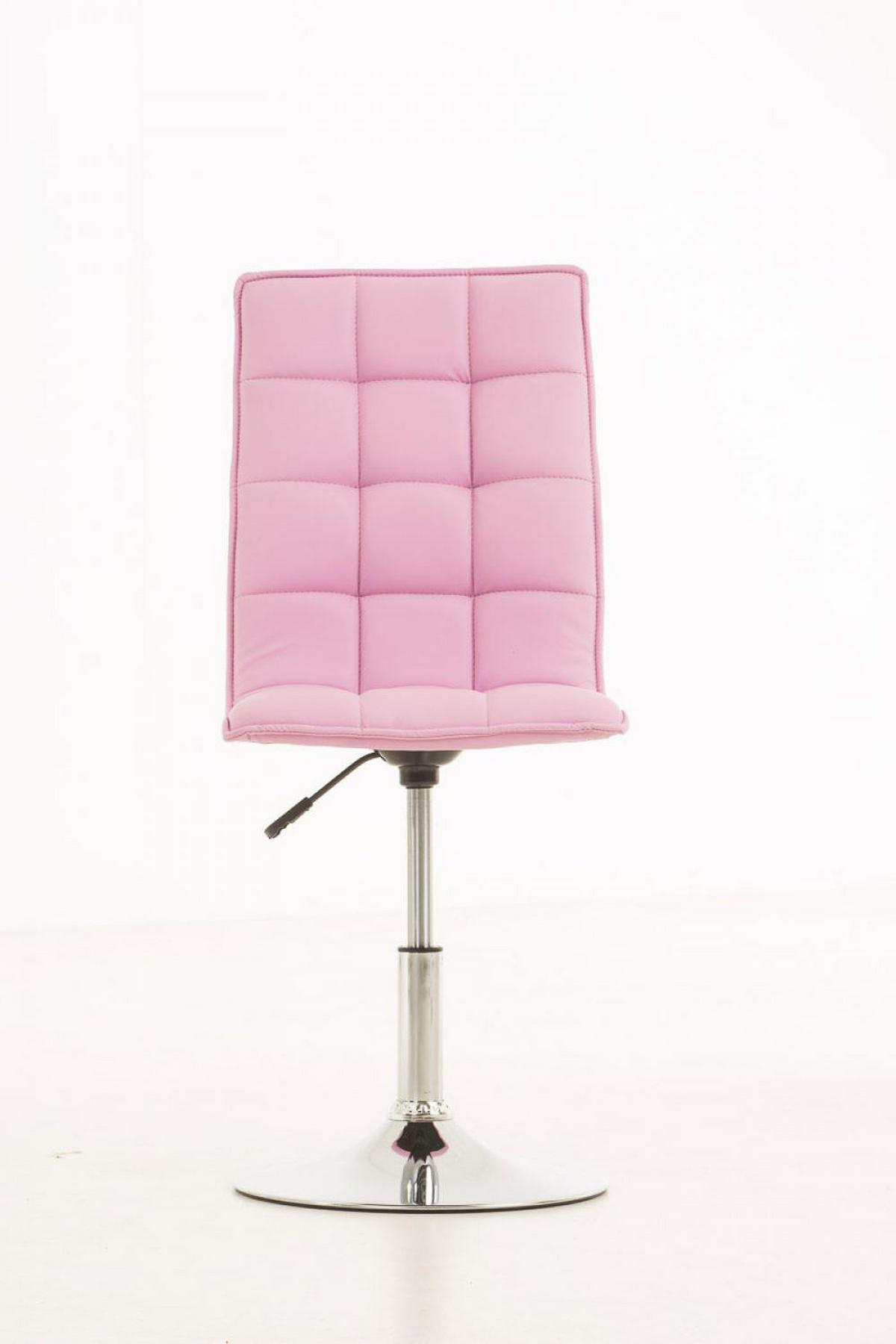 DREHSTUHL Lederlook pink - Chromfarben/Pink, Textil/Metall (43/90/56cm) - CLP