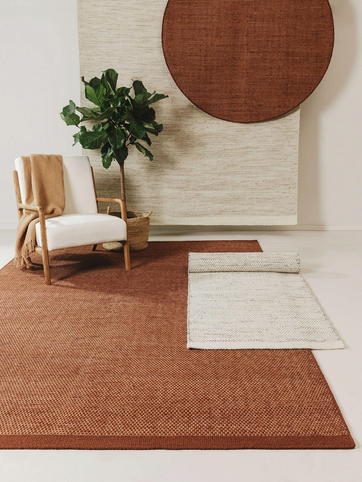 WOLLTEPPICH Rocco Braun 120x170 cm - Braun, Textil (120/170cm) - benuta Pure